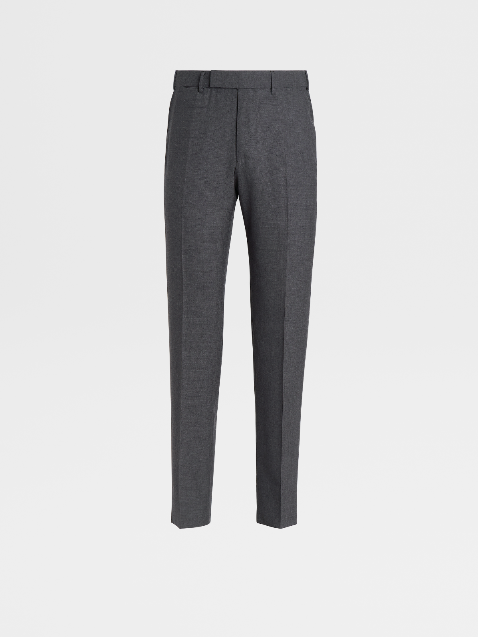Dark Grey High Performance™ Wool Flat Front Trousers
